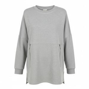 NWOT VARLEY Bayliss Heather Grey Sweatshirt Tunic Oversized Pullover Sweatshirt